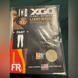 Unopened/New XGO Phase One Lightweight FR Thermal Pants in Desert Sand Size XL